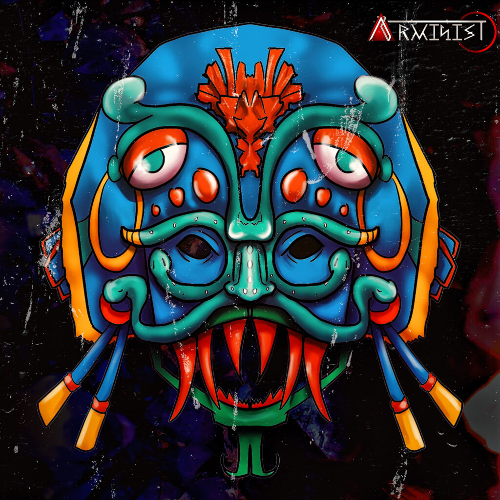 Mockups sticker tlaloc mascara 1500px 144dpi